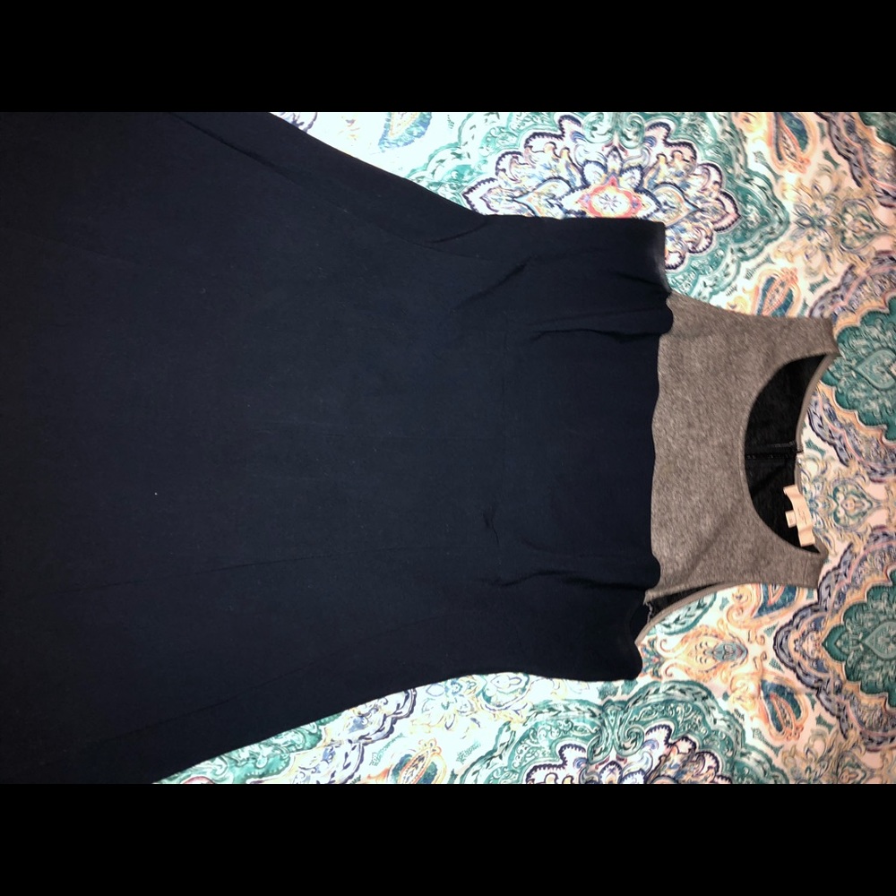 Strapless Long Navy blue dress